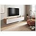Mobile Porta Tv Vincennes, Porta Tv A 2 Ante, Mobile Sospeso Soggiorno, 180x35h28 Cm, Rovere Nodi E Bianco Lucido - Foto miniatura 1