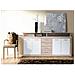 Cava Modern Laag Dressoir Met Eiken En Wit Decor - L 197 Cm - Foto miniatura 1