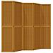 Divisorio Ambienti 5 Pannelli Marrone Legno Massello Paulownia - Foto miniatura 2