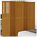 Divisorio Ambienti 5 Pannelli Marrone Legno Massello Paulownia - Foto miniatura 1