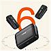 Microfono Lavalier Senza Fili Connettore Lightning Riduzione Rumore, Nero - Foto miniatura 5
