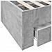 Giroletto Cassetti Grigio Cemento 135x190 Cm Legno Multistrato - Foto miniatura 5
