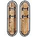 Appendiabiti Da Parete Con 4 Ganci 2pz Legno Massello Di Mango - Foto miniatura 1