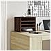 Organizer Scrivania Rovere Marrone 36x26x29,5 Legno Multistrato - Foto miniatura 3