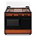 Cucina SN490BG a Gas con 4 Zone Cottura Capacità Forno 59 L Colore Nero Marrone - Foto miniatura 1