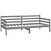 Divano Letto Con Materasso 90x200 Cm Grigio In Legno Di Pino - Foto miniatura 4