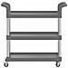 Lusso Casadino -  Carrello A 3 Ripiani Grigio 77x34x72 Cm In Alluminio - Foto miniatura 3
