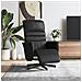 Poltrona Reclinabile con Poggiapiedi Nera in Similpelle - Foto miniatura 2