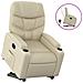 Poltrona Alzapersona Reclinabile Crema in Similpelle - Foto miniatura 1