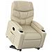 Poltrona Alzapersona Reclinabile Crema in Similpelle - Foto miniatura 3