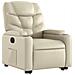 Poltrona Alzapersona Reclinabile Crema in Similpelle - Foto miniatura 4