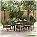 Set da Pranzo da Giardino 7 Pezzi con Cuscini in Rattan Sintetico Marrone - Foto miniatura 2