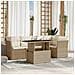 Set Divano da Giardino 6 pz con Cuscini Beige in Polyrattan - Foto miniatura 2