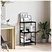 Libreria Nero Rovere 50x33x82 cm Legno ingegnerizzato e Acciaio - Foto miniatura 2