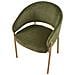 Set Di 2 Sedie Da Pranzo Zane Tessuto Verde - Foto miniatura 6