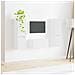 Set mobile TV 5 pcs Bianco Lucido Legno multistrato - Foto miniatura 4