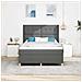Letto a molle con materasso Grigio scuro 160 x 200 cm Tessuto - Foto miniatura 2