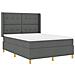 Letto a molle con materasso Grigio scuro 160 x 200 cm Tessuto - Foto miniatura 3