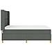 Letto a molle con materasso Grigio scuro 160 x 200 cm Tessuto - Foto miniatura 7