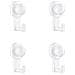 Set Da 4 Ganci A Ventosa In Acciaio Inossidabile - Riutilizzabili Senza Trapano Multi-superficie Non Graffianti Per Bagno Cucina Soggiorno Camera White - Foto miniatura 1