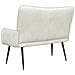 Sofa a Due Posti Crema 115 x 61 x 87 cm Velluto - Foto miniatura 6