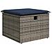 Set Divano da Giardino con cuscino 7 pcs Grigio Poly Rattan - Foto miniatura 6
