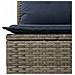 Set Divano da Giardino con cuscino 7 pcs Grigio Poly Rattan - Foto miniatura 9