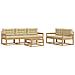 Set di divani da esterno con cuscino 6 pcs Bianco e Beige - Foto miniatura 1