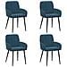Sedie da pranzo 4 pcs Velluto (V) Blu 57 x 50 x 85 cm - Foto miniatura 1
