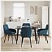Sedie da pranzo 4 pcs Velluto (V) Blu 57 x 50 x 85 cm - Foto miniatura 2