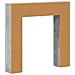 Cornice per camino Grigio Cemento 102 x 18 x 100,5 cm - Foto miniatura 8