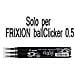 set 3 refill sfera frixionball clicker 0.5mm nero - Foto miniatura 1