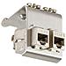 IWP-MD KEY-RAIL2 - Adattatore in Metallo per 2 Moduli Keystone RJ45 - Foto miniatura 4