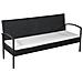 Set Divani da Giardino 5 pz con Cuscini in Polyrattan Nero - Foto miniatura 4