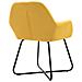 Sedie Da Pranzo 4 Pz Gialle In Tessuto - Foto miniatura 6
