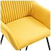 Sedie Da Pranzo 4 Pz Gialle In Tessuto - Foto miniatura 7