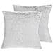 Set Di 2 Cuscini Decorativi Con Motivo A Foglie Argento 45x45cm Clematis - Foto miniatura 1