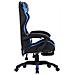 Sedia Da Gaming Con Poggiapiedi Blu E Nera In Similpelle - Foto miniatura 6