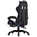 Sedia Da Gaming Con Poggiapiedi Blu E Nera In Similpelle - Foto miniatura 7