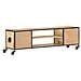 Mobile Porta TV 130x30x39 cm in Legno Massello di Mango - Foto miniatura 2