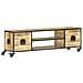 Mobile Porta TV 130x30x39 cm in Legno Massello di Mango - Foto miniatura 1