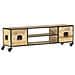 Mobile Porta TV 130x30x39 cm in Legno Massello di Mango - Foto miniatura 6