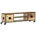 Mobile Porta TV 130x30x39 cm in Legno Massello di Mango - Foto miniatura 8