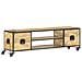 Mobile Porta TV 130x30x39 cm in Legno Massello di Mango - Foto miniatura 10