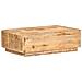 Tavolino Da Caff 90x60x29 Cm In Legno Di Mango Grezzo - Foto miniatura 7