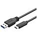 1m USB 3.1 C - A 1m USB C USB A Nero cavo USB - Foto miniatura 1