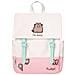 Zaino Moderno Con Spallacci Regolabili E Patch Decorativi, Rosa - Foto miniatura 6