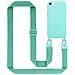 Cadorabo Catena Di Telefoni Cellulari Compatibile Con Apple Iphone 7 / 7s / 8 / Se 2020 In Liquid Turchese - Coperchio Di Protezione In Silicone Con Cordino Regolabile In Lunghezza - Foto miniatura 1