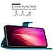 Custodia Compatibile Con Xiaomi Redmi Note 8 In Blu Fiore - Coperchio Protettivo In Design Floreale Con Chiusura Magnetica, Funzione Stand E Slot Per Carte - Foto miniatura 4