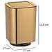 Cestino Bagno Auron Con Coperchio Rotante, Oro, - Foto miniatura 3